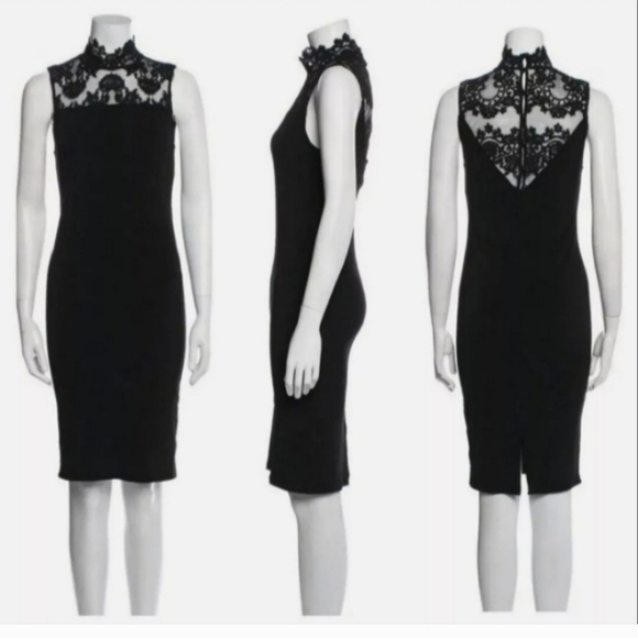 Alice + Olivia Lace Mock Neck Sleeveless Dress Size 6. - Picture 2 of 11